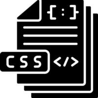 css file Glyph Icon vector