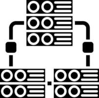Network Server Glyph Icon vector