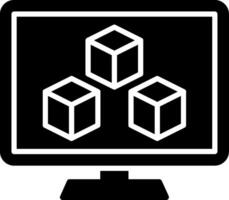 Streaming Glyph Icon vector