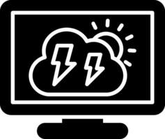 Computer Glyph Icon vector