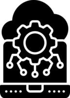 Edge Computing Glyph Icon vector