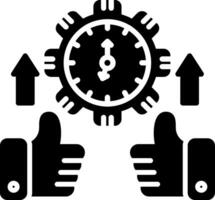 Time Management Glyph Icon vector