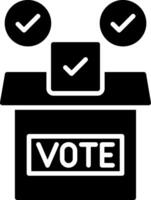 Tick Box Glyph Icon vector