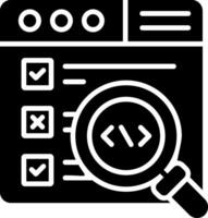 Code Review Glyph Icon vector