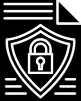 Data Privacy Glyph Icon vector