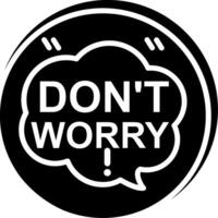 Dont Worry Glyph Icon vector