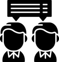 Discussion Glyph Icon vector