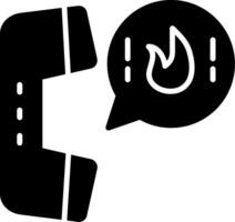 Emergency Call Glyph Icon vector