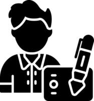 Graphic Designer Glyph Icon vector