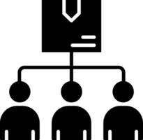 Organization Structure Glyph Icon vector