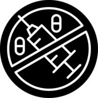 No Drugs Glyph Icon vector