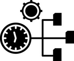 Time Management Glyph Icon vector