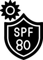 Spf 80 Glyph Icon vector