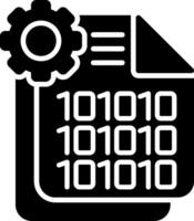 Binary Code Glyph Icon vector