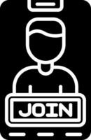 Join Glyph Icon vector