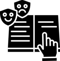 Learning Glyph Icon vector