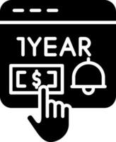 Subscription Business Model Glyph Icon vector