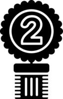2nd Prize Glyph Icon vector