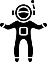 Astronaut Glyph Icon vector