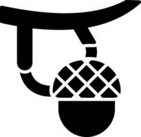 Acorn Glyph Icon vector
