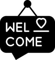 Welcome Glyph Icon vector