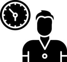 Working Hours Glyph Icon vector