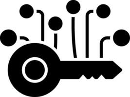 Data Encryption Glyph Icon vector