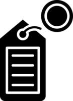 Label Glyph Icon vector