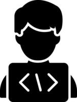 Programmer Glyph Icon vector