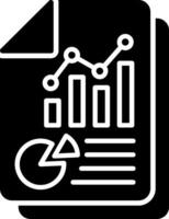 Statistics Report Glyph Icon vector