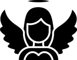 Angel Glyph Icon vector