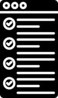 Bullet List Glyph Icon vector