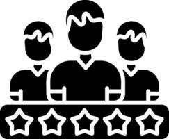 Customer Testimonial Glyph Icon vector