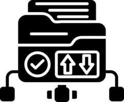 File Transfer Protocol Glyph Icon vector