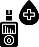 Glucose Meter Glyph Icon vector