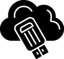Data Glyph Icon vector
