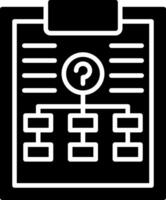 Organization Chart Glyph Icon vector