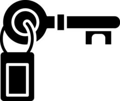 Room Key Glyph Icon vector