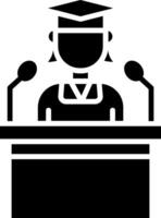 Speech Glyph Icon vector