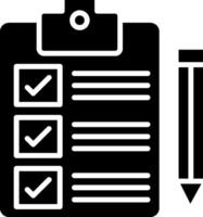 Task Glyph Icon vector
