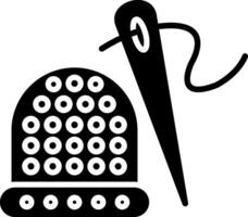 Thimble Glyph Icon vector