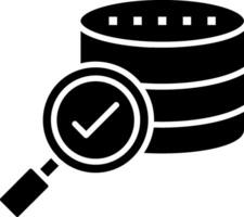 Data Searching Glyph Icon vector