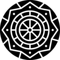Mandala Glyph Icon vector
