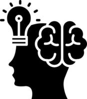 Design Thinking Glyph Icon vector