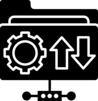 Data Transfer Glyph Icon vector