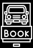 Online Booking Glyph Icon vector