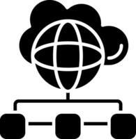 Cloud Computing Glyph Icon vector