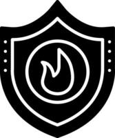 Shield Glyph Icon vector