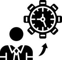 Working Time Glyph Icon vector
