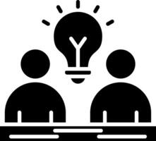 Brainstorm Glyph Icon vector